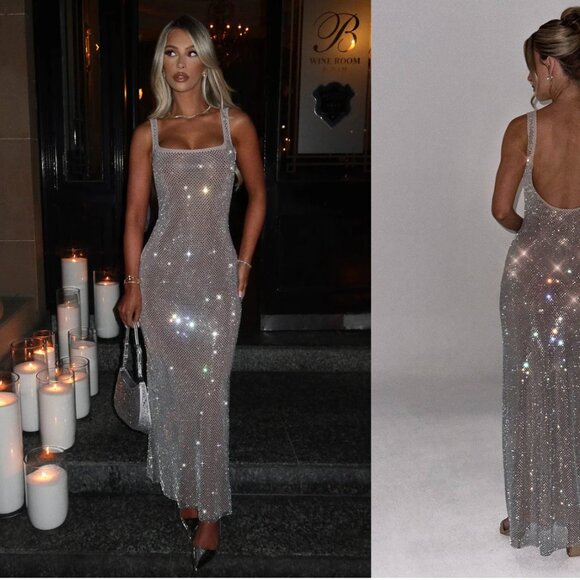 Petra Maxi Dress - Silver - Picture 1 of 2